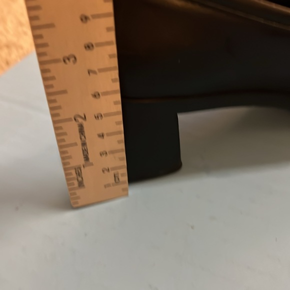 Rockport Loafers women’s Leather 8M shoes‎ heeled Black slip ons comfort career - Picture 9 of 16